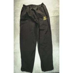 UNICOR US ARMY Adult L Athletic PT Pants Black Zip Ankles Nylon